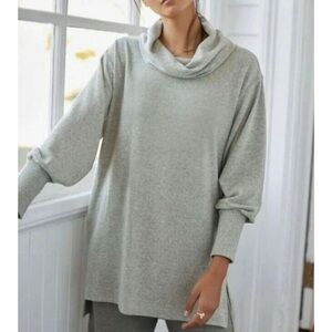 Anthropologie Maeve Cowl Neck Sweater Dress Pastel Green XS